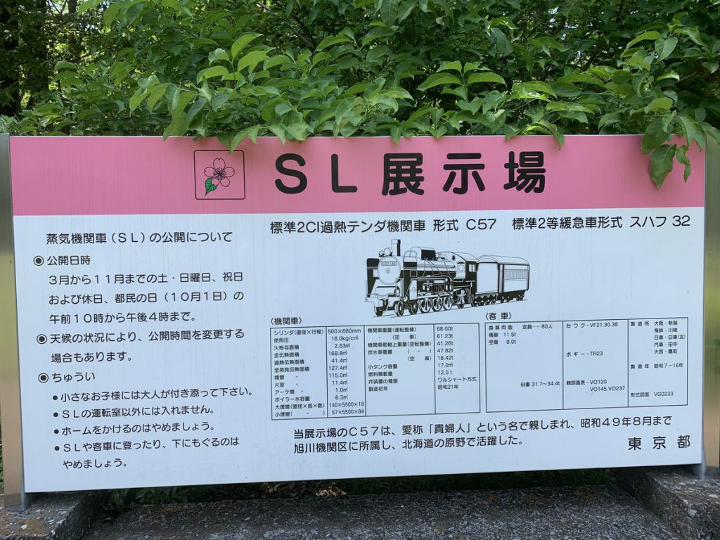 都立小金井公園のSL展示場の情報